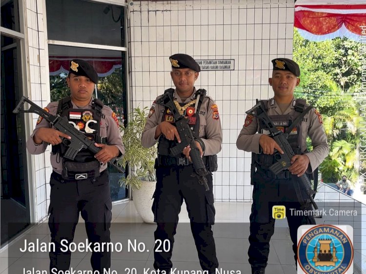 Pamobvit Polresta Kupang Kota Pastikan Aktivitas Nasabah dan Perbankan Aman