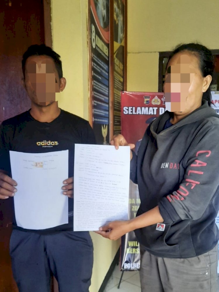 Piket SPKT Polsek Alak Mediasi Kasus KDRT di Penkase, Pasutri Dimediasi dan Diimbau Kendalikan Emosi.