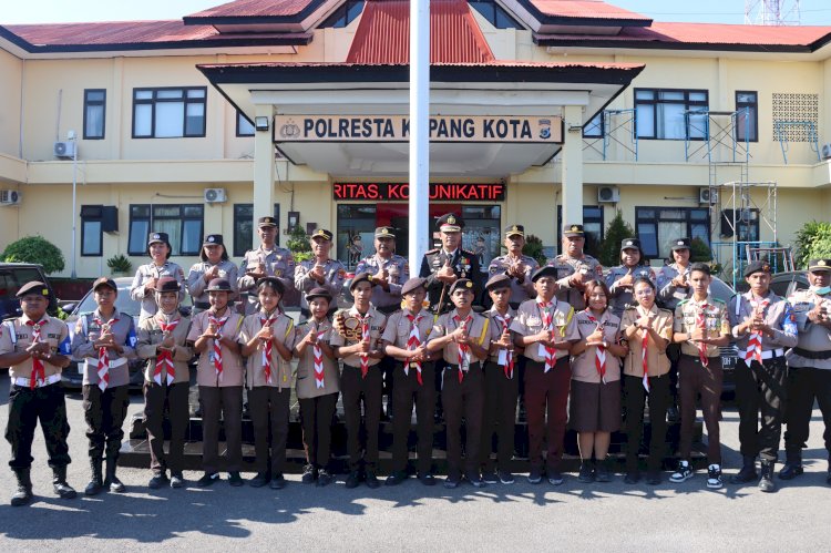 Kapolresta Kupang Kota Lepas 159 Peserta Perkemahan Saka Bhayangkara Angkatan XXIV.