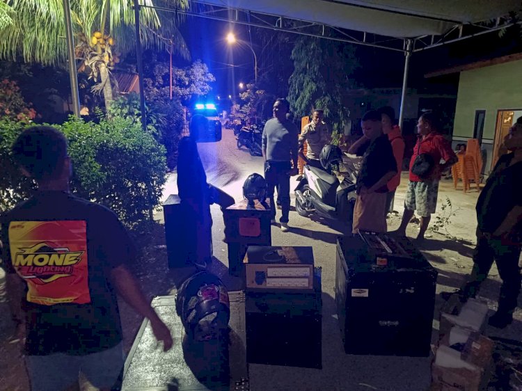 Tindak Lanjuti Aduan Warga, Piket Polsek Kota Raja Hentikan Musik Keras di Acara Peminangan