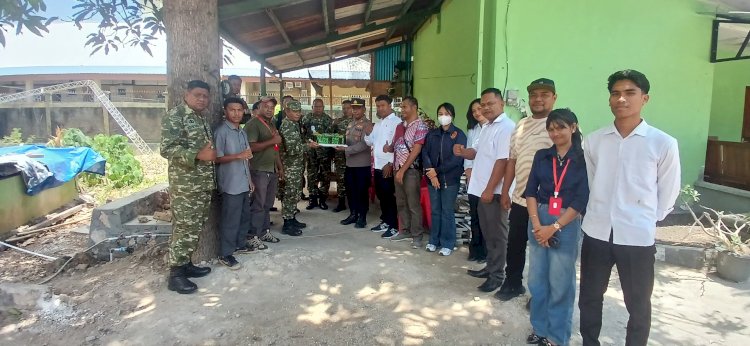 Semarak HUT ke-81 TNI, Polsek Kota Raja Sambangi Koramil 1604-01/Kota Kupang, Perkuat Sinergi TNI-Polri.