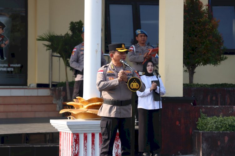 Pimpin Apel Pagi, Wakapolresta Kupang Kota Tekankan Disiplin, Profesionalisme dan Pelayanan Humanis.