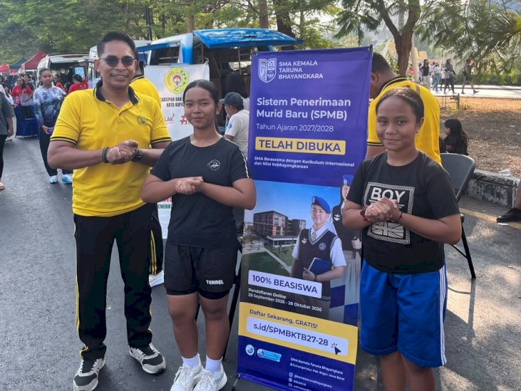 Dekatkan Informasi bagi Masyarakat, Bag SDM Polresta Kupang Kota Sosialisasikan Penerimaan Siswa SMA Kemala Taruna Bhayangkara di Area CFD.