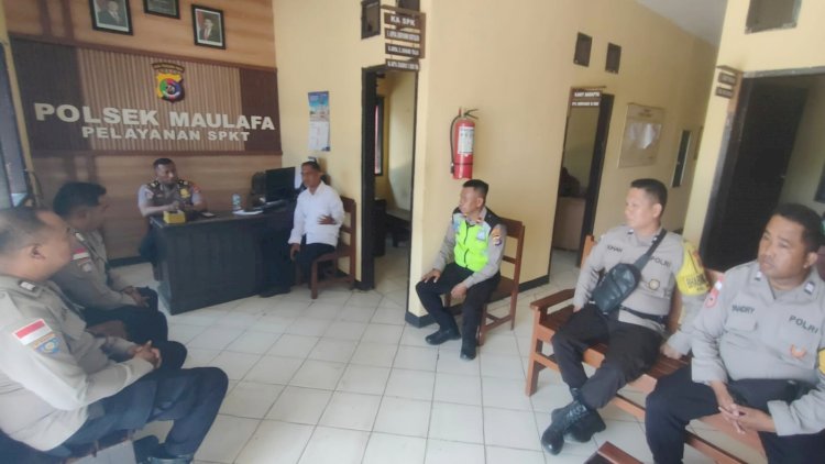 Polsek Maulafa Gelar Anev, Kapolsek Tekankan Kedisiplinan dan Peningkatan Monitoring Wilayah.