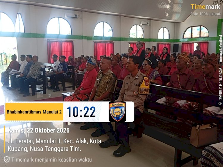 Rumah Tuhan yang Mengayomi Keluarga dan Menjadi Berkat, Polsek Alak Hadir Jaga Kekhusyukan Pentahbisan Gereja.
