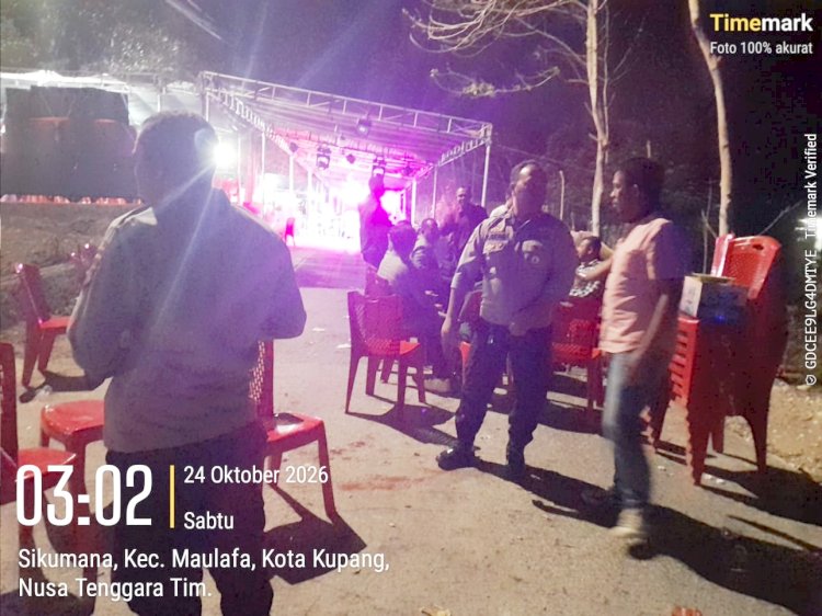 Respon Aduan di 110, Piket Polsek Maulafa Bubarkan Dua Pesta yang Ganggu Istirahat Warga Dengan Musik Keras.