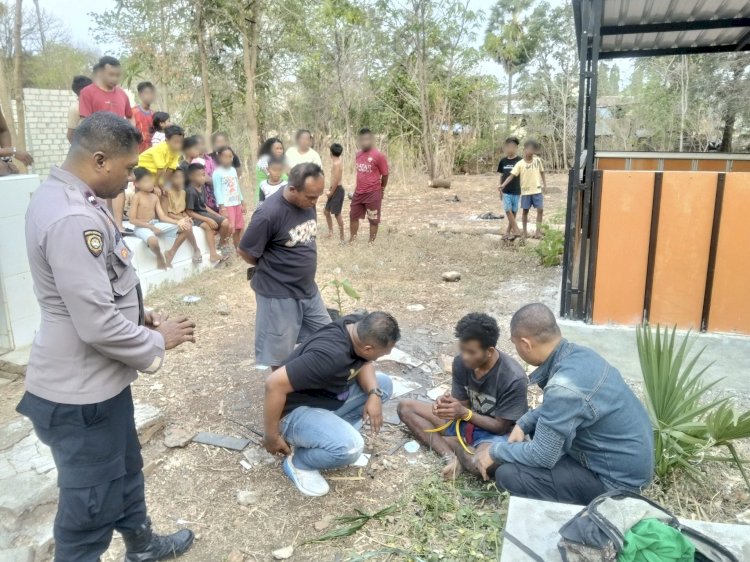 Cepat Amankan Situasi, Kapolsek Maulafa Pimpin Penanganan Pria Mabuk di Naimata.