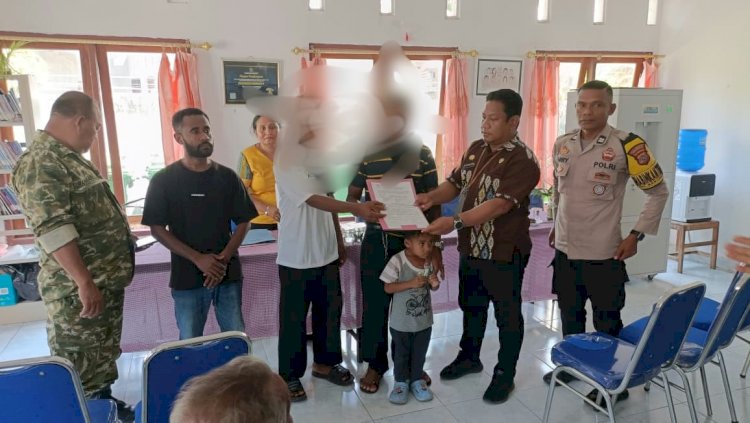 Cegah Konflik Berkepanjangan, Bhabinkamtibmas Bakunase II Fasilitasi Mediasi Warga.