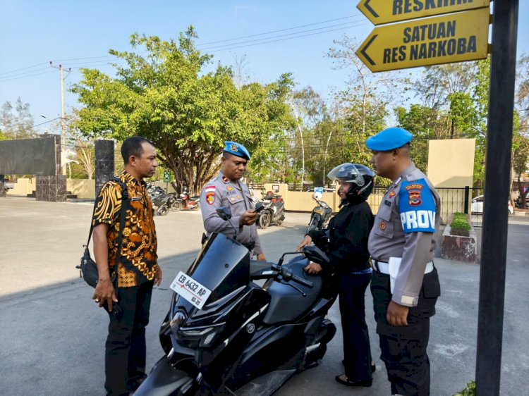 Jadi Contoh bagi Masyarakat, Propam Polresta Kupang Kota Sidak Kendaraan Anggota.