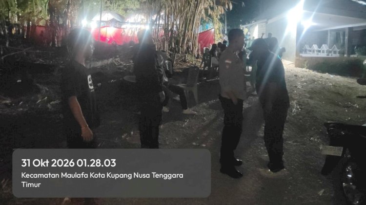Ciptakan Suasana Aman, Polsek Maulafa Patroli di Sejumlah Titik Rawan dan Imbau Kamtibmas di Acara Warga.
