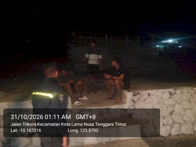 Responsif Permintaan Warga, Polsek Kota Lama Intensifkan Patroli Malam di Kelurahan Air Mata.