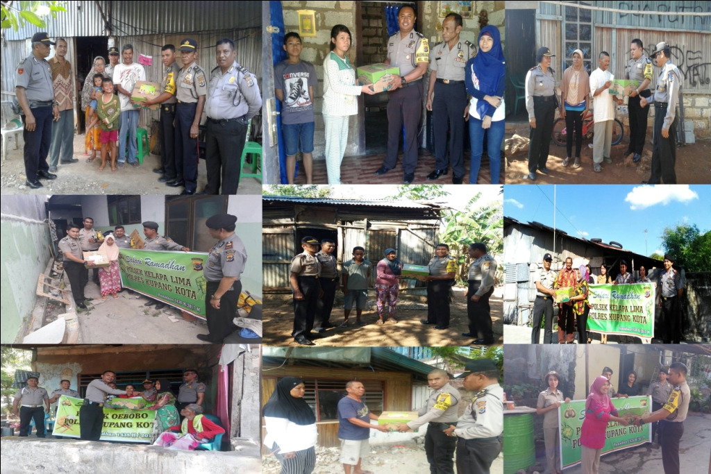 Polres Peduli, 51 Bhabinkamtibmas Serahkan Sembako Pada Warga Kurang Mampu.