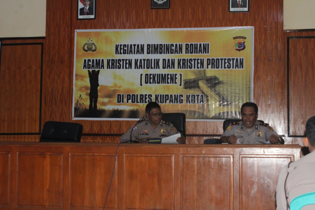 Personil Polres Kota Gelar Binroh Untuk Perkuat Mental Personel dalam Bertugas.