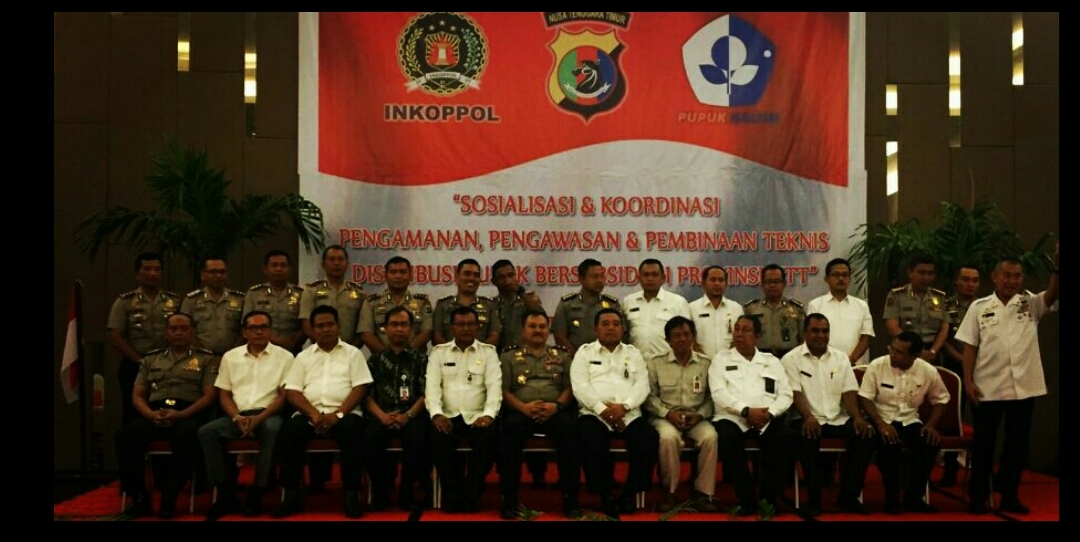 Kapolres Kupang Kota Hadiri Acara Sosialisasi  dan Koordinasi Pengamanan ,Pengawasan dan Pembinaan Teknis Distribusi Pupuk Bersubsidi.