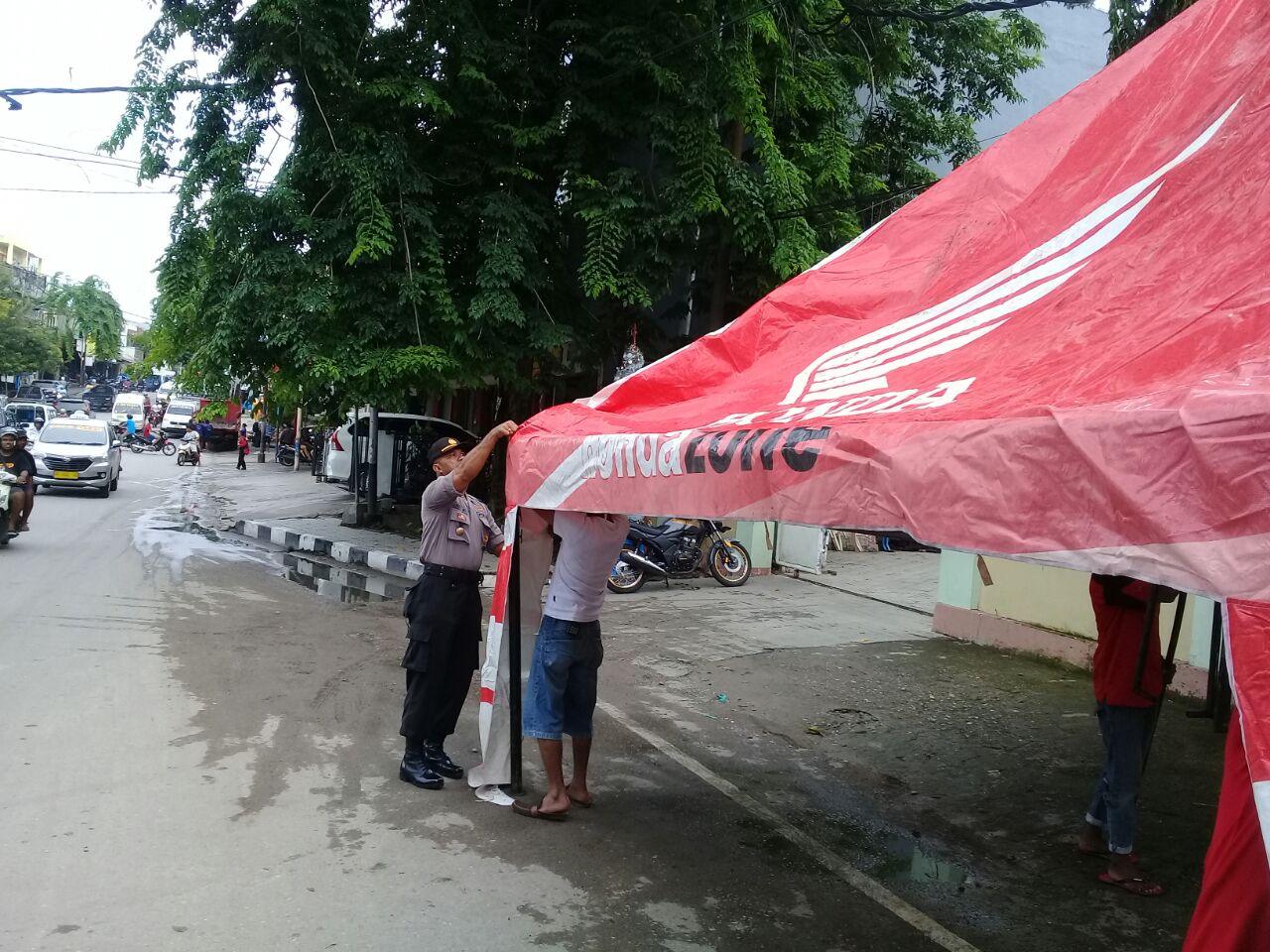 Polres Kupang Kota Dirikan Pos Pengamanan dan Pos Pelayanan Natal 2017 dan Tahun Baru 2018 di Kota Kupang