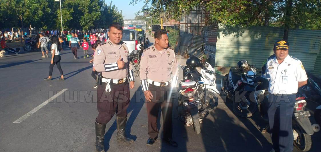 Satlantas Polres Kupang Kota Rutin Amankan Car Free Day