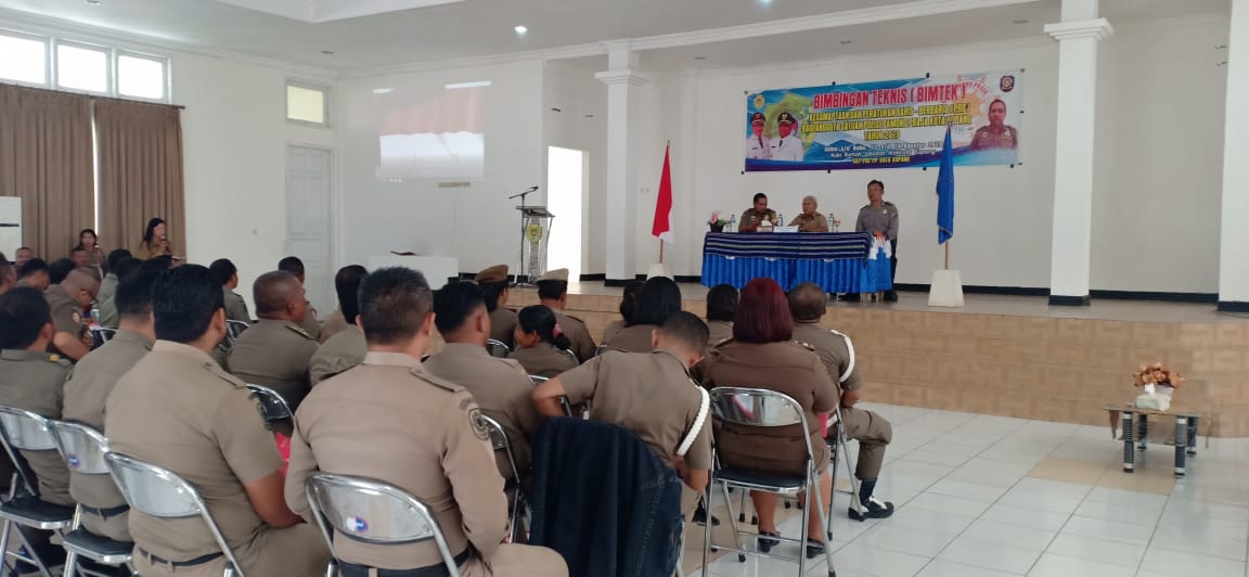 Sat Binmas Polres Kupang Kota Beri Pembekalan Bintek Kepada Anggota Satpol PP Kota Kupang