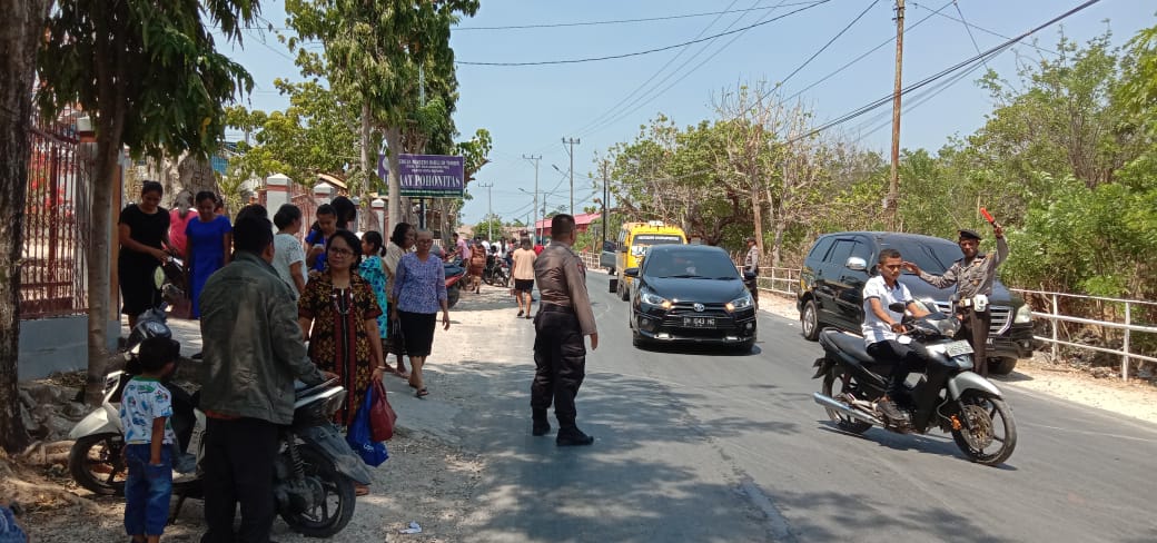 Jelang Pelantikan Presiden, Pengamanan Gereja di Wilayah Hukum Polres Kupang Kota Diperketat