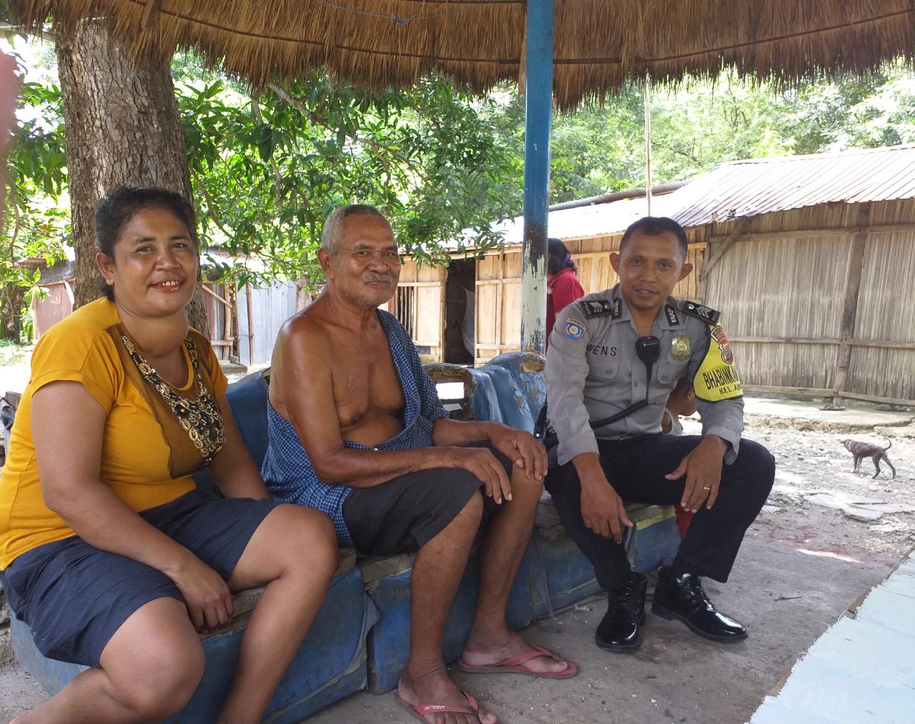 Sambang Tokoh Masyarakat, Bhabinkamtibmas Airnona Sampaikan Himbauan