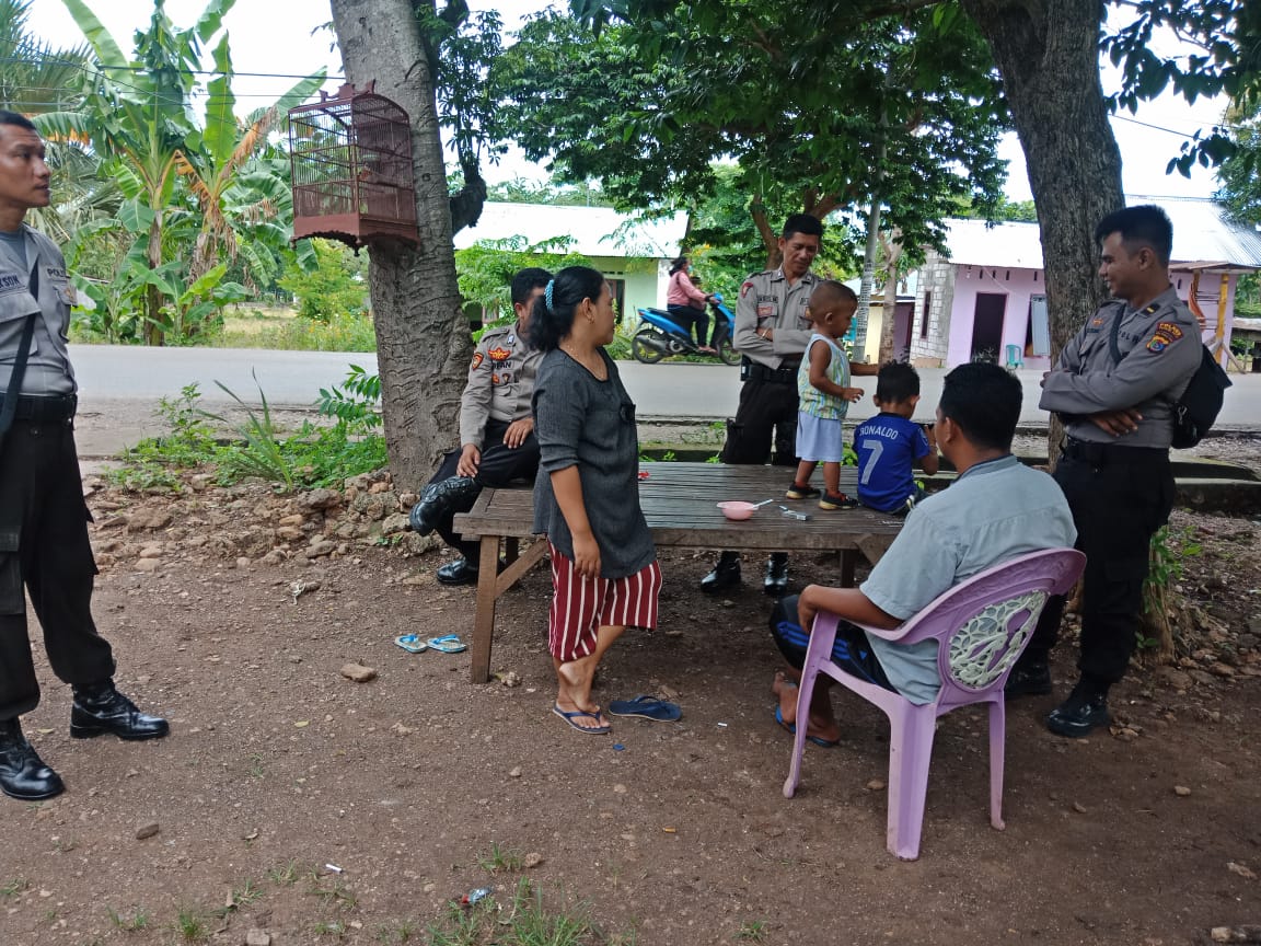 Ciptakan Keamanan, Satuan Sabhara Polres Kupang Kota Laksanakan Patroli dan Sambang Ke Rumah Warga