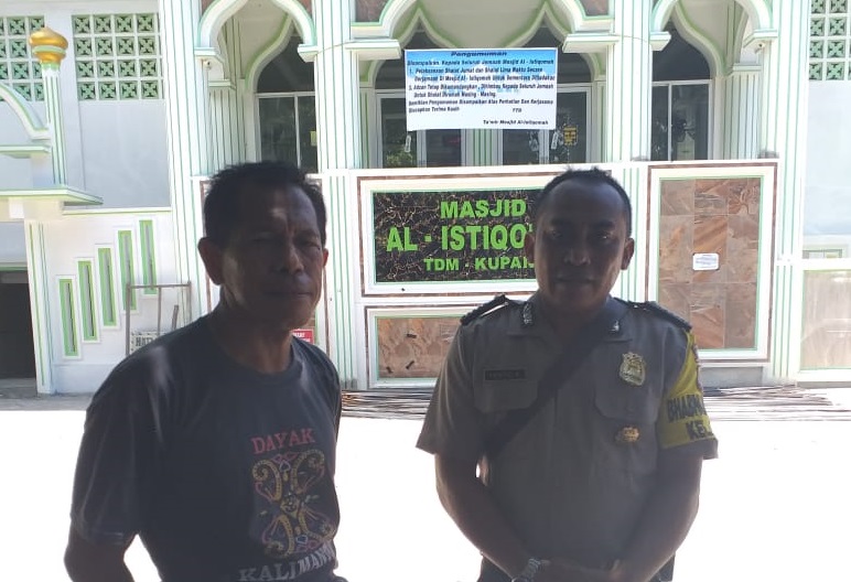 Demi Cegah Virus Corona, Bhabinkamtibmas Kelurahan TDM Berikan Himbauan Kepada Warga di Masjid Al-Istiqomah